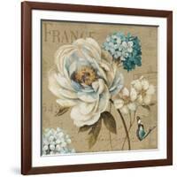 Marche de Fleurs Blue III-Lisa Audit-Framed Art Print