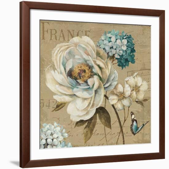 Marche de Fleurs Blue III-Lisa Audit-Framed Art Print