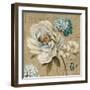 Marche de Fleurs Blue III-Lisa Audit-Framed Art Print