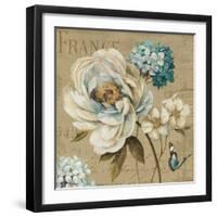 Marche de Fleurs Blue III-Lisa Audit-Framed Art Print