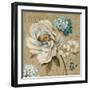 Marche de Fleurs Blue III-Lisa Audit-Framed Art Print