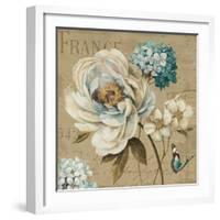 Marche de Fleurs Blue III-Lisa Audit-Framed Art Print