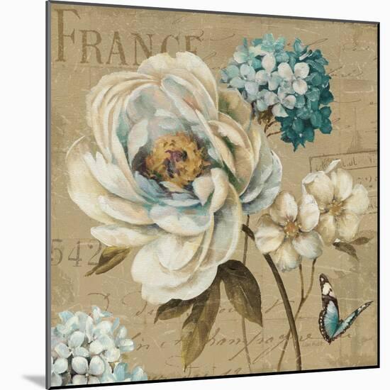 Marche de Fleurs Blue III-Lisa Audit-Mounted Art Print