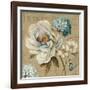 Marche de Fleurs Blue III-Lisa Audit-Framed Art Print