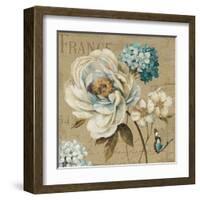 Marche de Fleurs Blue III-Lisa Audit-Framed Art Print