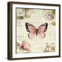 Marche de Fleurs Butterfly I-Lisa Audit-Framed Art Print