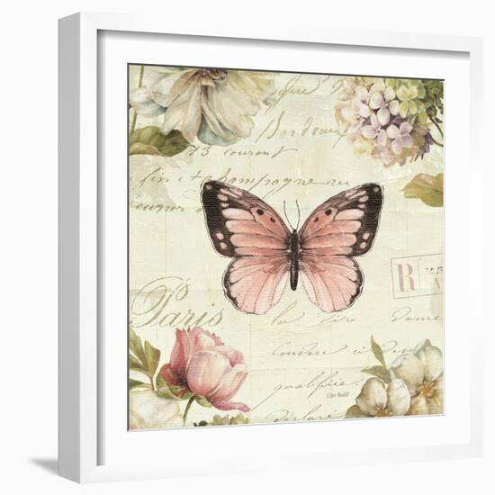 Marche de Fleurs Butterfly I-Lisa Audit-Framed Art Print