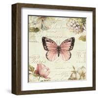 Marche de Fleurs Butterfly I-Lisa Audit-Framed Art Print