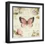 Marche de Fleurs Butterfly I-Lisa Audit-Framed Art Print