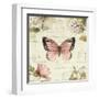 Marche de Fleurs Butterfly I-Lisa Audit-Framed Art Print