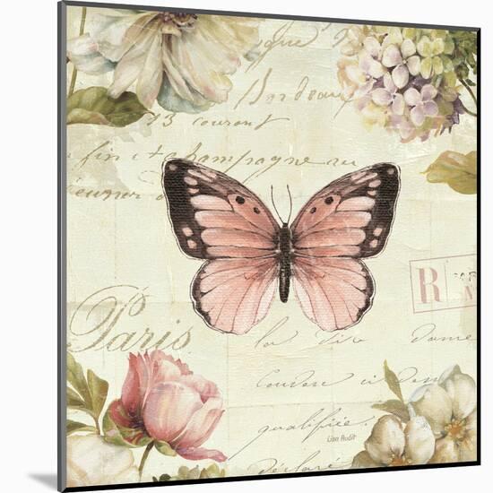 Marche de Fleurs Butterfly I-Lisa Audit-Mounted Art Print