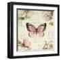 Marche de Fleurs Butterfly I-Lisa Audit-Framed Art Print