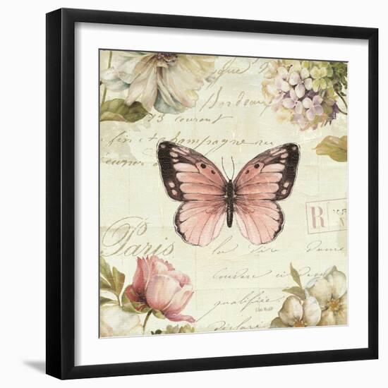 Marche de Fleurs Butterfly I-Lisa Audit-Framed Art Print