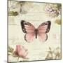 Marche de Fleurs Butterfly I-Lisa Audit-Mounted Art Print