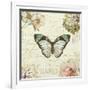 Marche de Fleurs Butterfly II-Lisa Audit-Framed Art Print