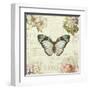 Marche de Fleurs Butterfly II-Lisa Audit-Framed Art Print