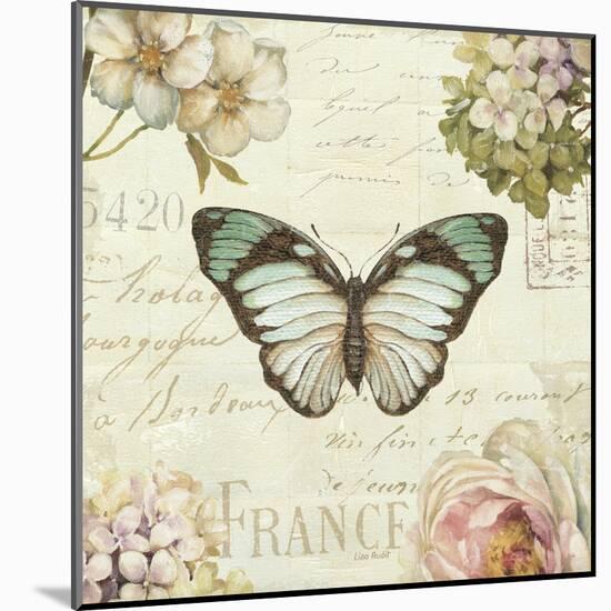 Marche de Fleurs Butterfly II-Lisa Audit-Mounted Art Print