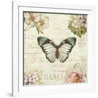 Marche de Fleurs Butterfly II-Lisa Audit-Framed Art Print