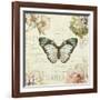 Marche de Fleurs Butterfly II-Lisa Audit-Framed Art Print