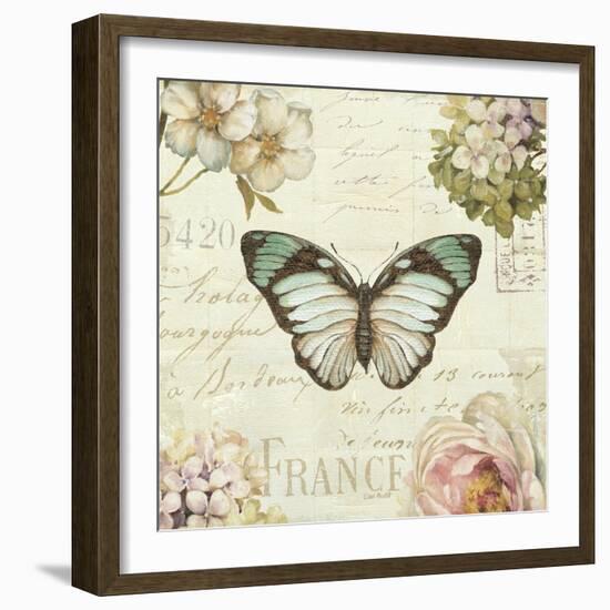 Marche de Fleurs Butterfly II-Lisa Audit-Framed Art Print