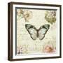 Marche de Fleurs Butterfly II-Lisa Audit-Framed Art Print