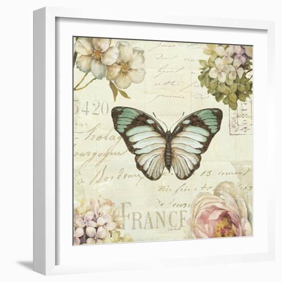 Marche de Fleurs Butterfly II-Lisa Audit-Framed Art Print