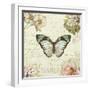 Marche de Fleurs Butterfly II-Lisa Audit-Framed Art Print