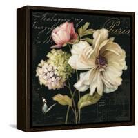 Marche de Fleurs on Black II-Lisa Audit-Framed Stretched Canvas