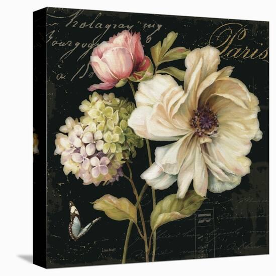 Marche de Fleurs on Black II-Lisa Audit-Stretched Canvas