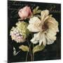 Marche de Fleurs on Black II-Lisa Audit-Mounted Art Print