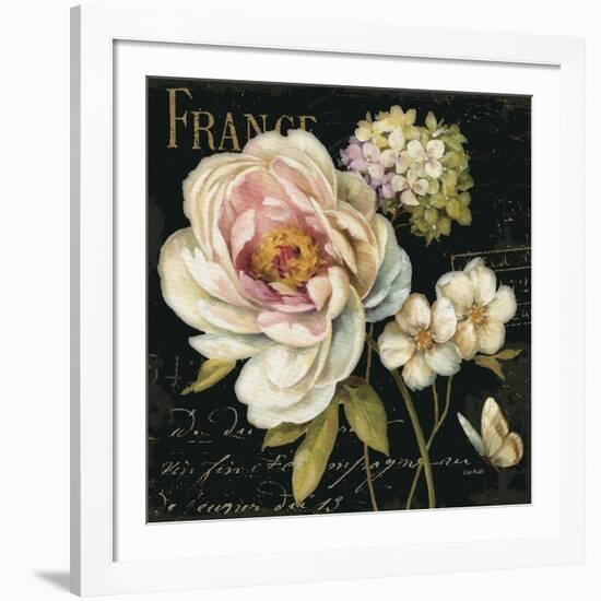 Marche de Fleurs on Black-Lisa Audit-Framed Art Print