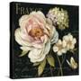 Marche de Fleurs on Black-Lisa Audit-Stretched Canvas