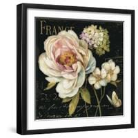 Marche de Fleurs on Black-Lisa Audit-Framed Art Print