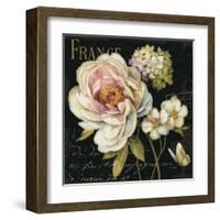 Marche de Fleurs on Black-Lisa Audit-Framed Art Print