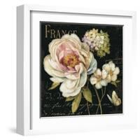 Marche de Fleurs on Black-Lisa Audit-Framed Art Print