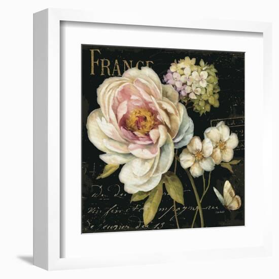 Marche de Fleurs on Black-Lisa Audit-Framed Art Print