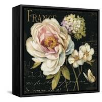 Marche de Fleurs on Black-Lisa Audit-Framed Stretched Canvas