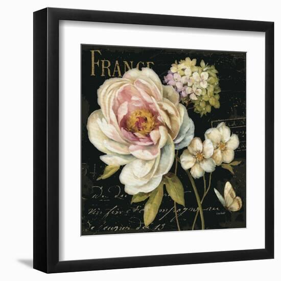 Marche de Fleurs on Black-Lisa Audit-Framed Art Print