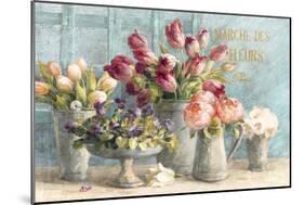 Marche des Fleurs Blue Gold-Danhui Nai-Mounted Art Print