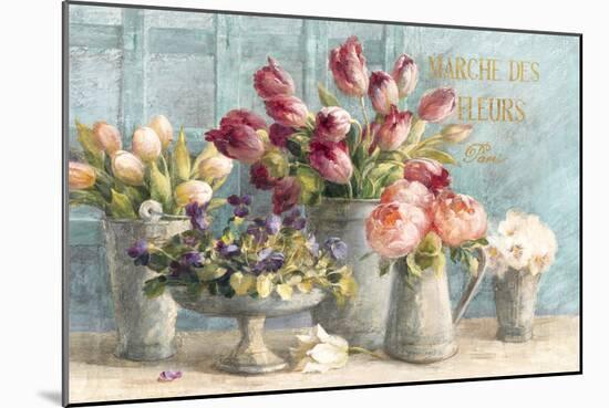 Marche des Fleurs Blue Gold-Danhui Nai-Mounted Premium Giclee Print