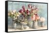 Marche des Fleurs Blue Gold-Danhui Nai-Framed Stretched Canvas