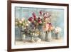 Marche des Fleurs Blue Gold-Danhui Nai-Framed Art Print