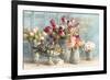 Marche des Fleurs Blue Gold-Danhui Nai-Framed Art Print