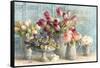 Marche des Fleurs Blue Gold-Danhui Nai-Framed Stretched Canvas