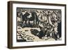 Marché En Auvergne - From Au Pied Des Puys, 1919-Maurice Busset-Framed Giclee Print