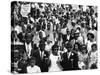 Marchers Carrying American Flags and Signs During the Walk to Freedom For Racial Equality-Francis Miller-Stretched Canvas