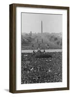 Marchers on the National Mall During the Million Man March, in View Towards the Washington Monument-null-Framed Photo