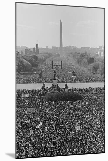 Marchers on the National Mall During the Million Man March, in View Towards the Washington Monument-null-Mounted Photo