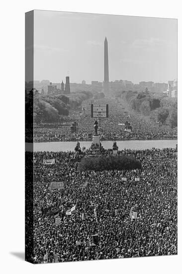 Marchers on the National Mall During the Million Man March, in View Towards the Washington Monument-null-Stretched Canvas