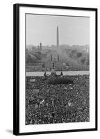 Marchers on the National Mall During the Million Man March, in View Towards the Washington Monument-null-Framed Photo